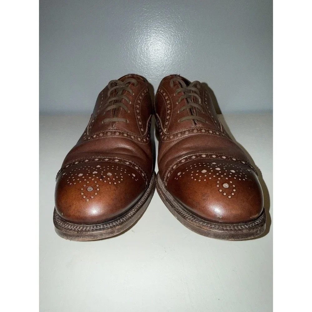 Church's Men's Brown Leather Dress Shoes Brogue Oxford US Sz 10.5 Narrow England